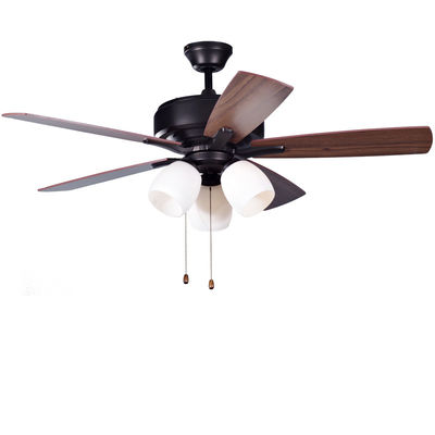 Ventilatore di soffitto in ottone classico con motore a corrente alternata a catena leggera