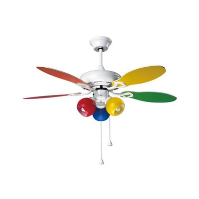 Ventilatore di soffitto ultra silenzioso da 42 pollici con 5 lame di compensato colorate