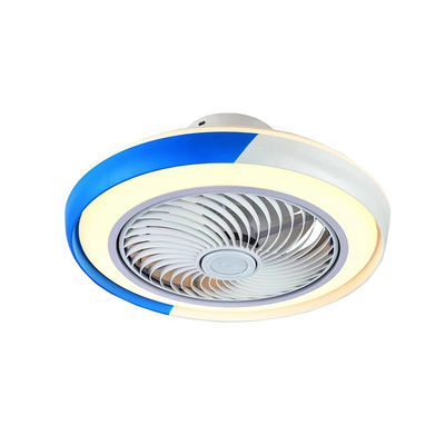 Ventilatore da soffitto a cristallo blu e bianco Ventilatori da candelabro da 42 pollici con luci