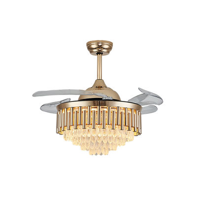 ECO Ventilatore di soffitto a lame retrattili Ventilatore d'oro leggero con lame pieghevoli