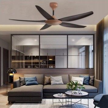Lame di ferro Ventilatore di soffitto a LED moderno 55 pollici Ventilatore di soffitto con luce