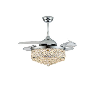 3 lame ABS retrattili 3 ventilatore di soffitto a cambiamento di colore chiaro per ristorante in camera da letto