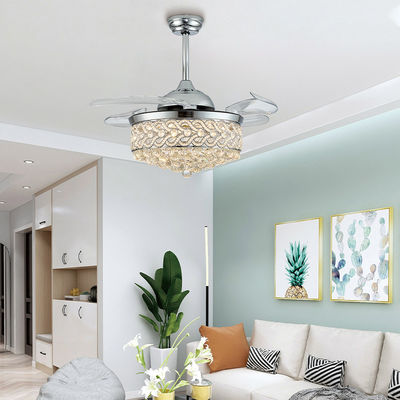 3 lame ABS retrattili 3 ventilatore di soffitto a cambiamento di colore chiaro per ristorante in camera da letto