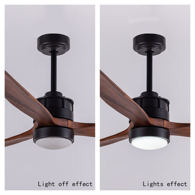 Lamelle di legno Ventilatori di soffitto europei con luci Decorativo motore a corrente continua