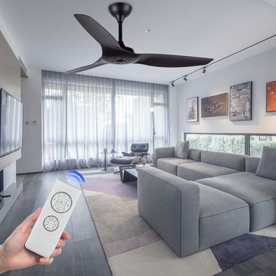 ABS Blade Ventilatori di soffitto Americani Soggiorno Nero Ventilatore di soffitto da 52 pollici