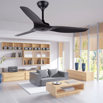 ABS Blade Ventilatori di soffitto Americani Soggiorno Nero Ventilatore di soffitto da 52 pollici