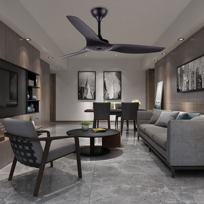 ABS Blade Ventilatori di soffitto Americani Soggiorno Nero Ventilatore di soffitto da 52 pollici