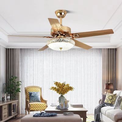 52Ventilatore di soffitto a risparmio energetico ABS a cinque lame a basso rumore