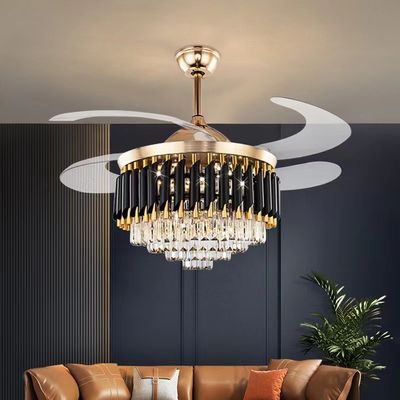 Ventilatore di soffitto a motore a corrente continua con luce