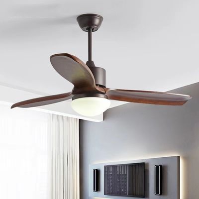Ventilatore di soffitto in legno a 3 lame a LED da 52 pollici