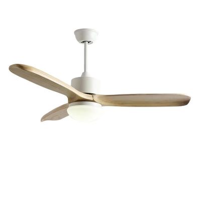 Ventilatore di soffitto in legno a 3 lame a LED da 52 pollici