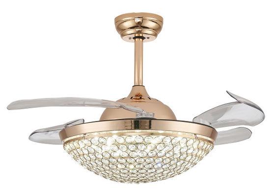 Ventilatore di soffitto a motore a corrente continua con luce