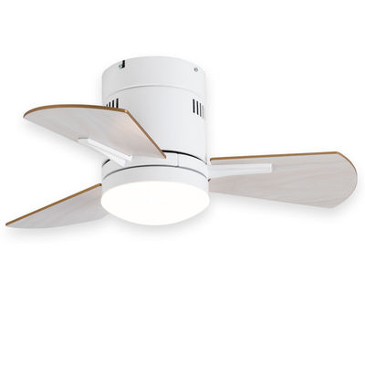 Ventilatori di soffitto bianchi da 24 pollici con legno compensato acrilico chiaro