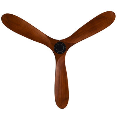 56 in Legno 3 lame Ventilatore di soffitto ECO Nero E Legno Ventilatore di soffitto
