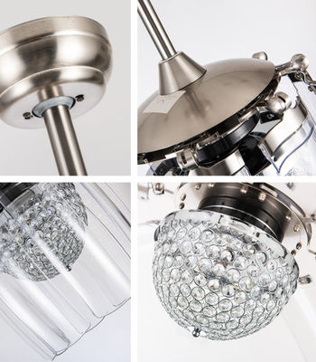 Moderno 48 pollici 8 PC lame di alta qualità AC motore LED ventilatore di soffitto