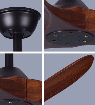 Ventilatore da soffitto in legno massello ECO marrone da 52 in 3