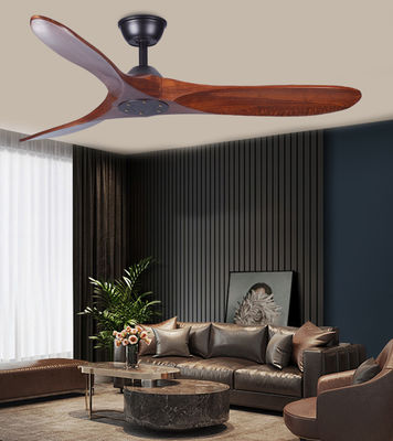 Ventilatore da soffitto in legno massello ECO marrone da 52 in 3