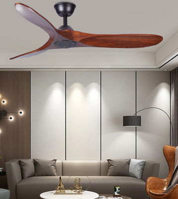Ventilatore da soffitto in legno massello ECO marrone da 52 in 3