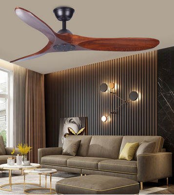 Ventilatore da soffitto in legno massello ECO marrone da 52 in 3