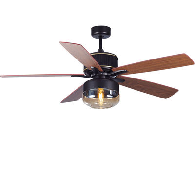 Lame di compensato ventilatori di soffitto americani da 52 pollici per camera da letto con luce