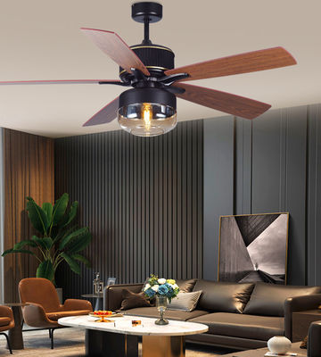 Lame di compensato ventilatori di soffitto americani da 52 pollici per camera da letto con luce