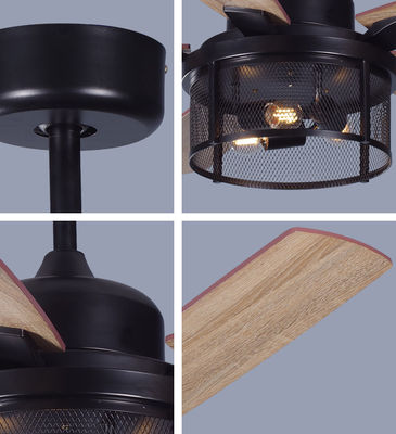 ECO 52In Ventilatori di soffitto americani Lame di compensato Ventilatore di soffitto a distanza con luce