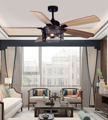 ECO 52In Ventilatori di soffitto americani Lame di compensato Ventilatore di soffitto a distanza con luce