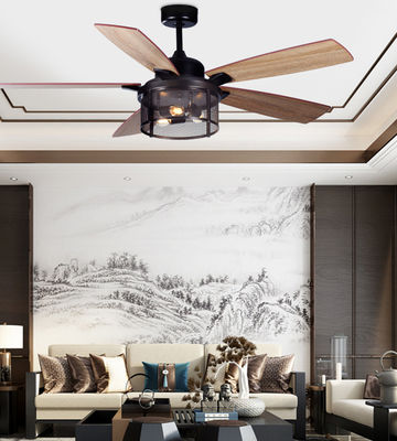 ECO 52In Ventilatori di soffitto americani Lame di compensato Ventilatore di soffitto a distanza con luce