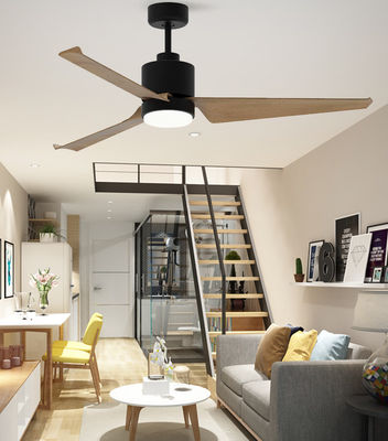 52In Americana Ventilatore di soffitto Dc Ventilatore di soffitto con remoto nero marrone