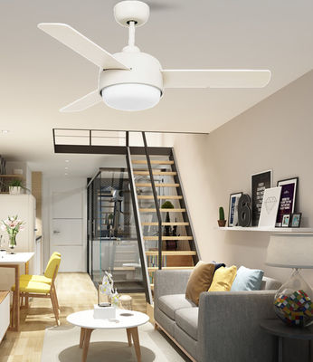 Bianco 52in Ventilatori di soffitto contemporanei per soggiorni Camere da letto