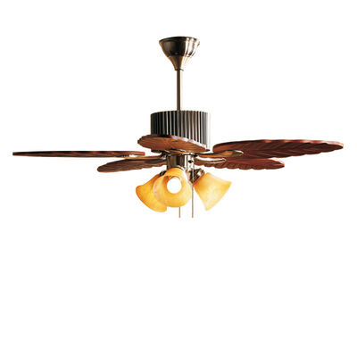 Ventilatore di soffitto in legno massello con lame di legno vero