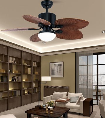 Le lame ABS sono ventilatori di soffitto moderni con luce da 52 pollici nero e marrone