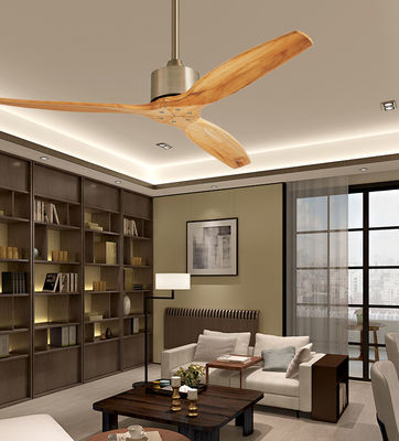 Ventilatore di soffitto in legno reale con legno leggero / telecomando