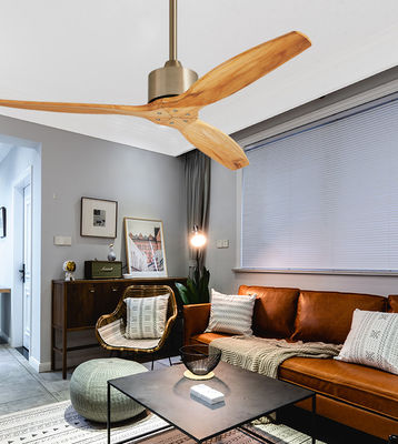 Ventilatore di soffitto in legno reale con legno leggero / telecomando