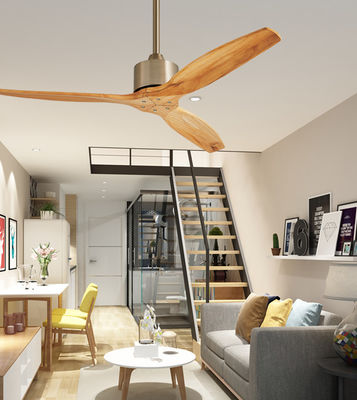 Ventilatore di soffitto in legno reale con legno leggero / telecomando