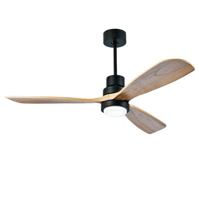Ventilatore di soffitto in legno massello con luce di 52 pollici