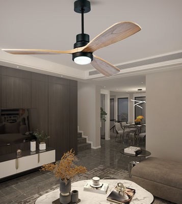 Ventilatore di soffitto in legno massello con luce di 52 pollici
