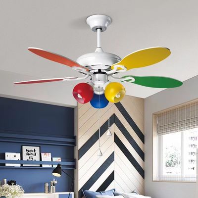 Ventilatore di soffitto ultra silenzioso da 42 pollici con 5 lame di compensato colorate