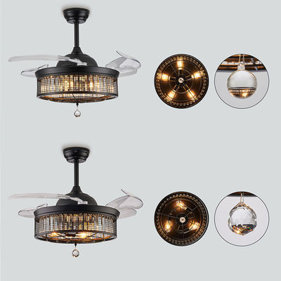 Camera da letto confortevole da 52 pollici, di alta qualità, basso rumore, ventilatore di soffitto, motore a corrente continua con luce.