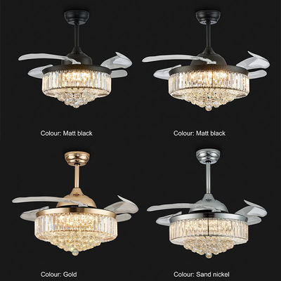 Basso rumore 52 pollici camera da letto confortevole ventola del soffitto motore a corrente continua con luce