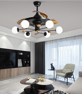 6 lampadine Ventilatori da soffitto da cucina con luce Ventilatore da soffitto da 52 pollici con luce incandescente