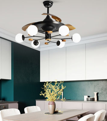 6 lampadine Ventilatori da soffitto da cucina con luce Ventilatore da soffitto da 52 pollici con luce incandescente