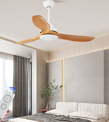 Ventilatori da soggiorno da 52 pollici Ventilatore da soffitto a LED moderno Lame ABS Marrone