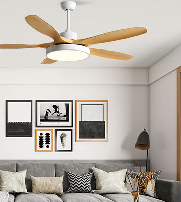Marrone 5 lame ABS DC Ventilatore di soffitto Ventilatori di soffitto moderni con luci e telecomando
