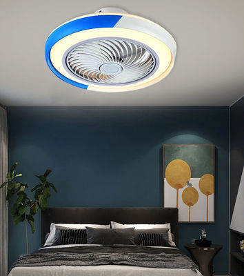 Ventilatore da soffitto a cristallo blu e bianco Ventilatori da candelabro da 42 pollici con luci