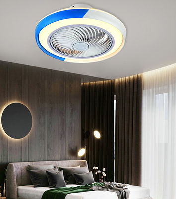 Ventilatore da soffitto a cristallo blu e bianco Ventilatori da candelabro da 42 pollici con luci