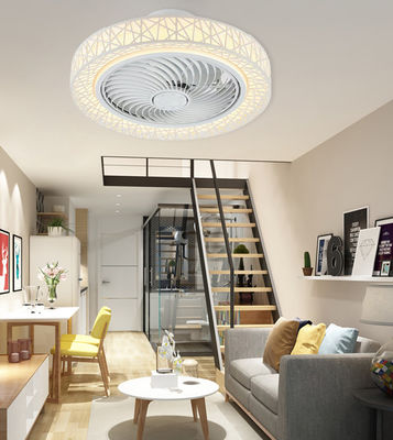 ABS Low Profile Bladeless Ceiling Fan Chandelier 42in Silenzioso Motore CC