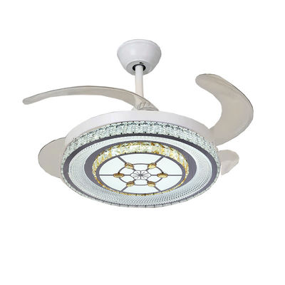 Ventilatore di soffitto pieghevole bianco da 42 pollici con motore a corrente continua leggero