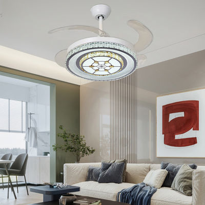 Ventilatore di soffitto pieghevole bianco da 42 pollici con motore a corrente continua leggero