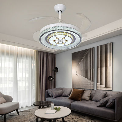 Ventilatore di soffitto pieghevole bianco da 42 pollici con motore a corrente continua leggero